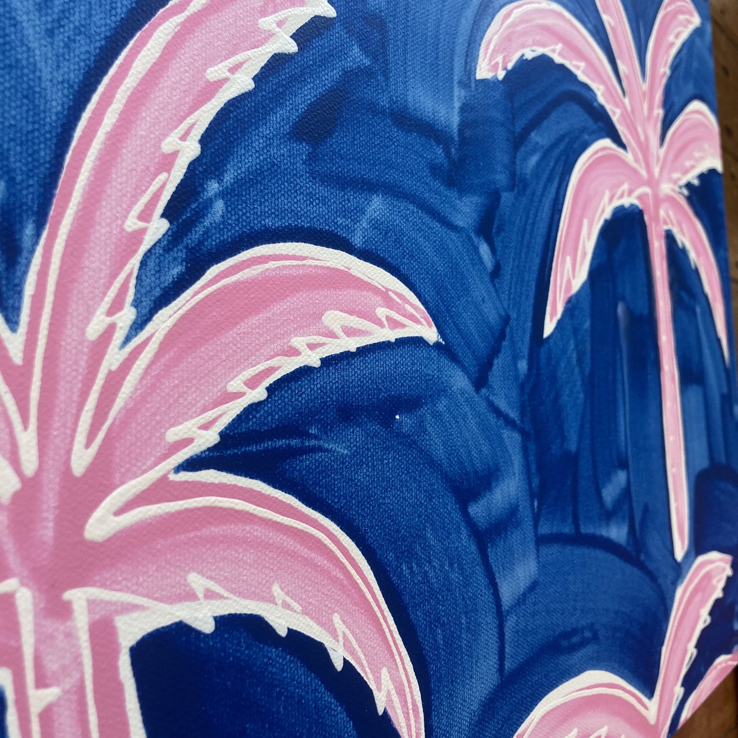 Up close detail of brush strokes