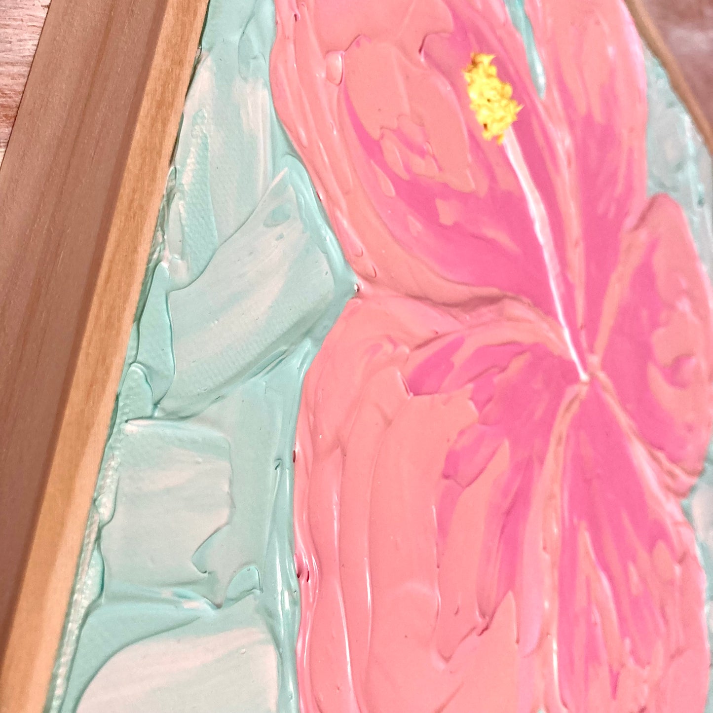 "Pink Hibiscus" 30cm x 30cm