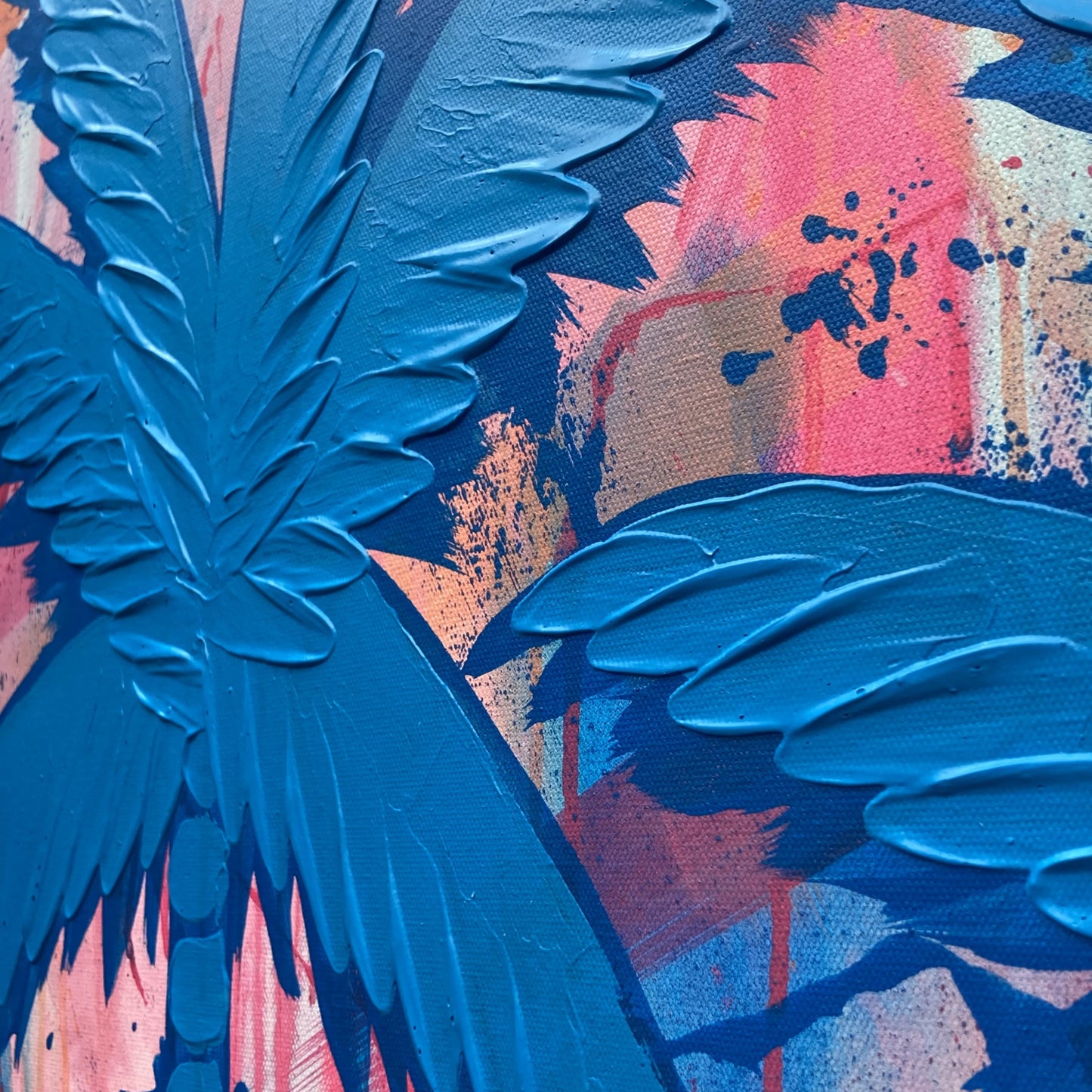 close up of the abstract background and texture of the palm trees