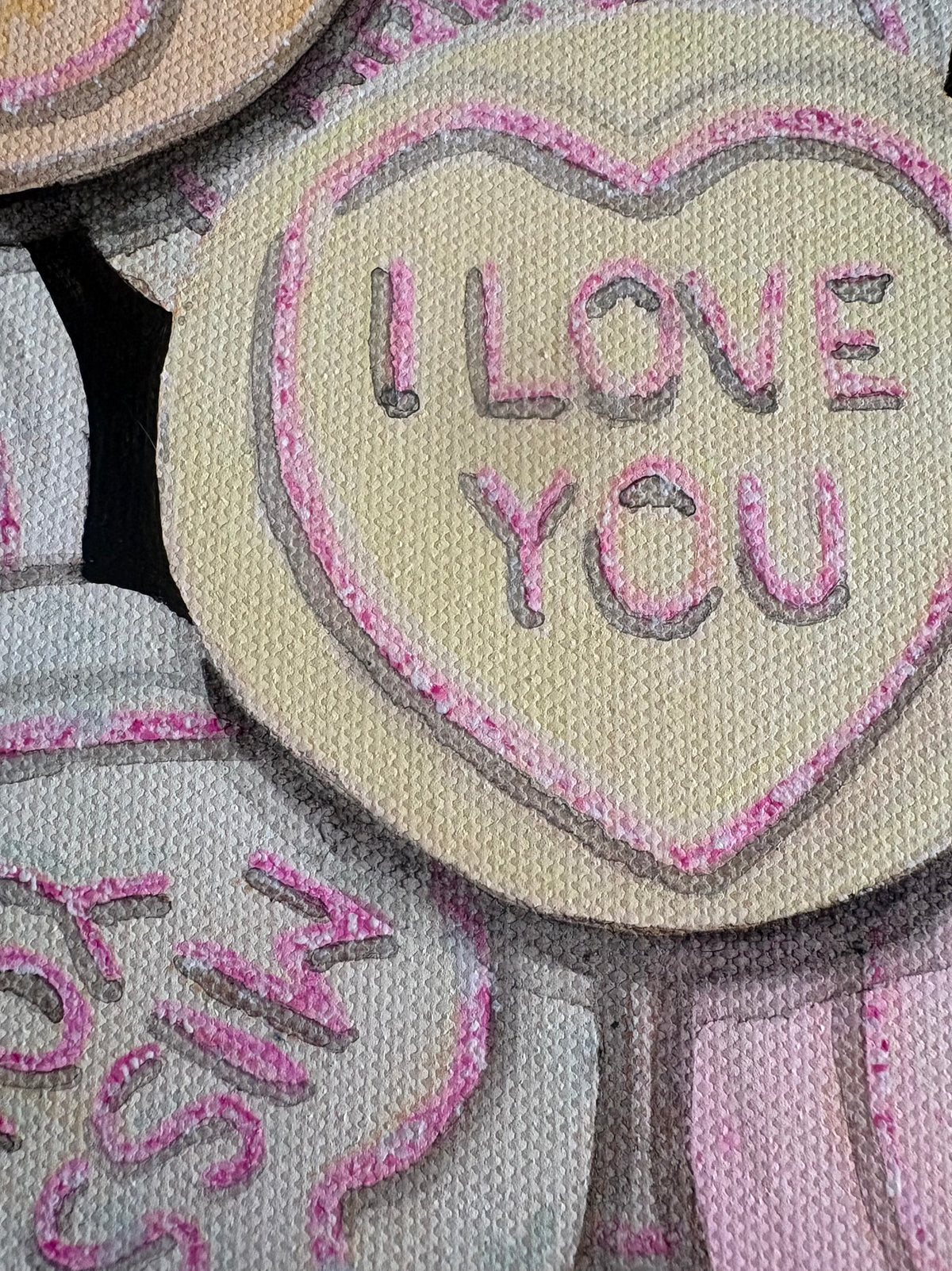 "Love Hearts" 20cm x 20cm