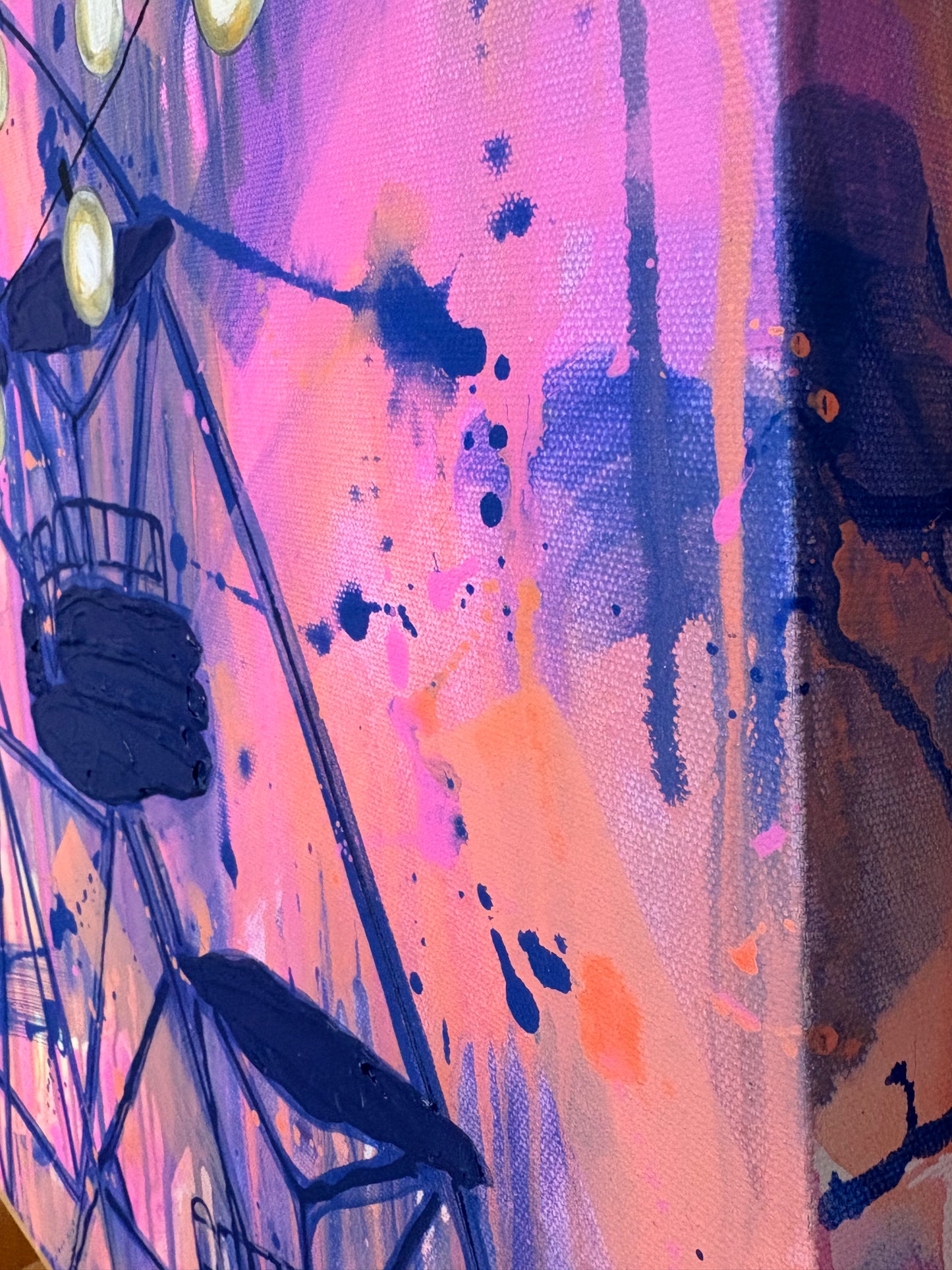 "We Met By The Ferris Wheel" 55cm x 55cm