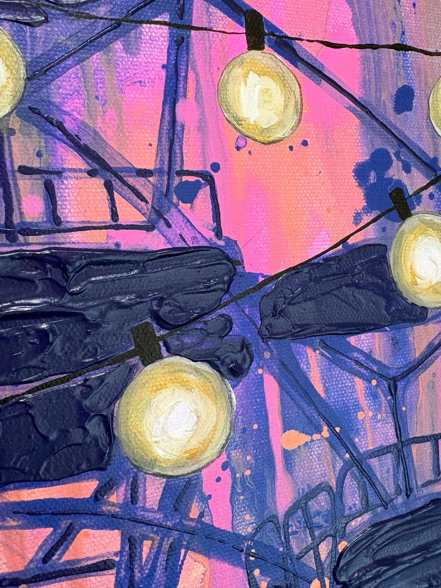 "We Met By The Ferris Wheel" 55cm x 55cm