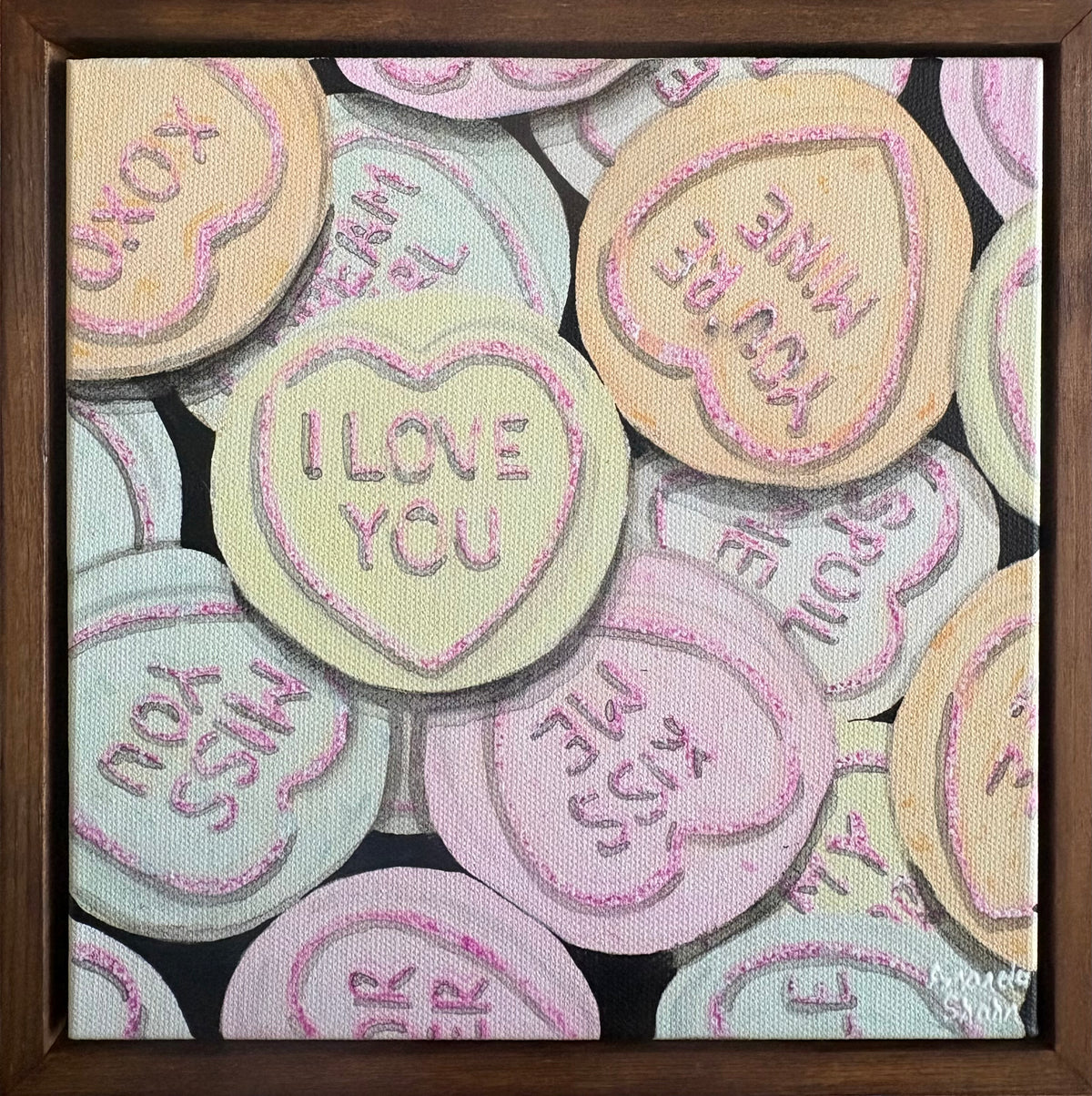 "Love Hearts" 20cm x 20cm