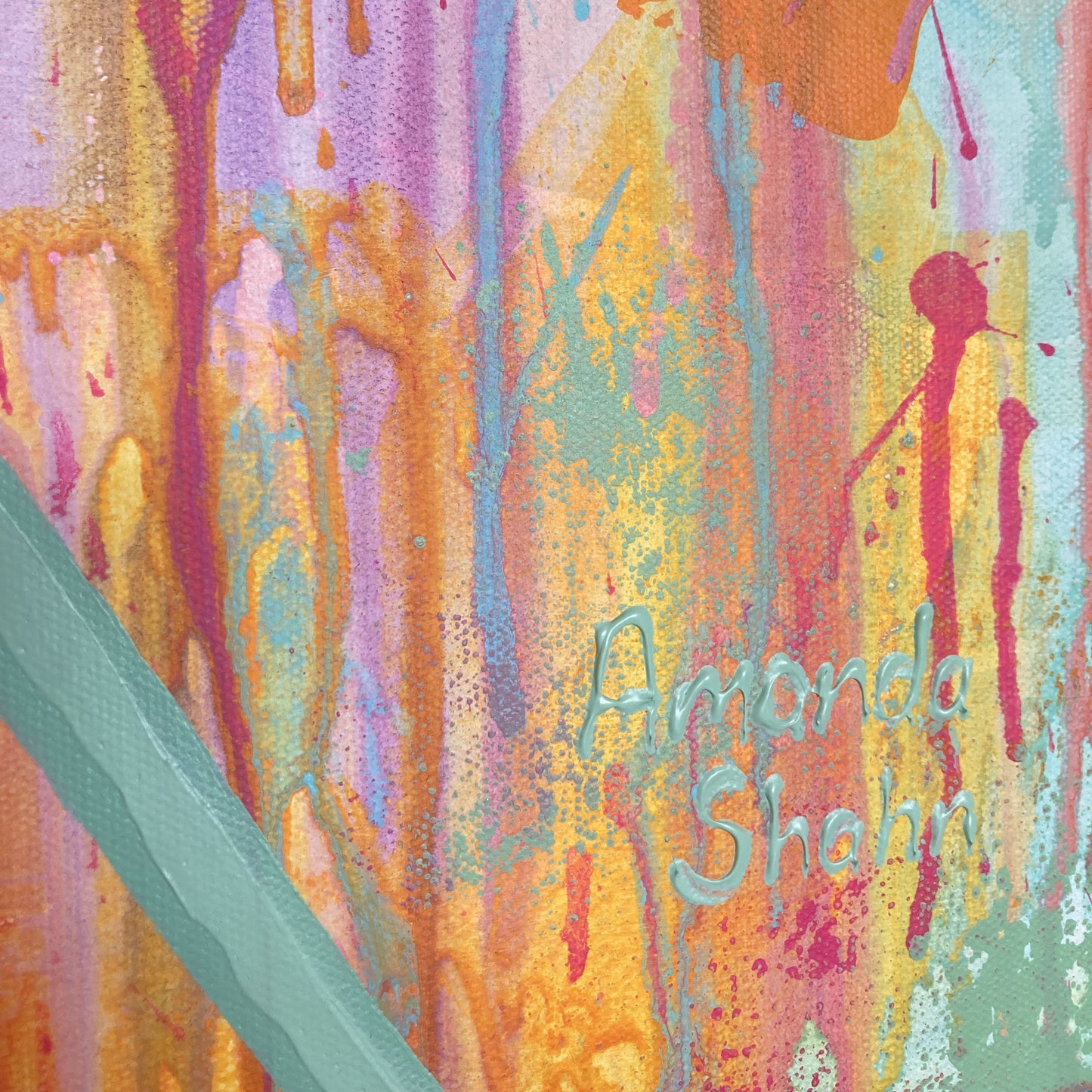 Close up photo of the artist's signature