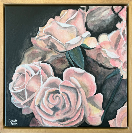 "Every Rose Has It’s Thorn" 30cm x 30cm
