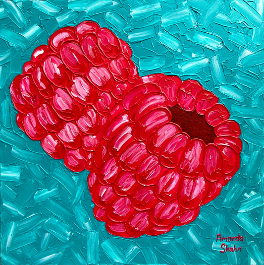 "Raspberry Fizz" 55cm x 55cm