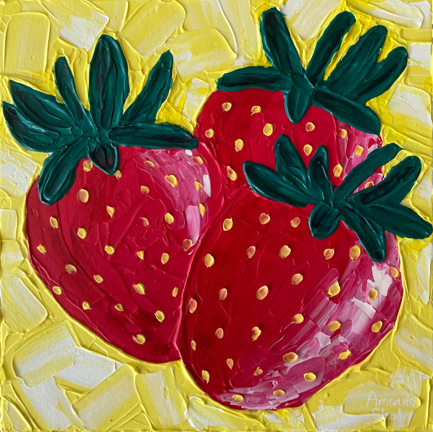 "Mini Strawberries" 25cm x 25cm