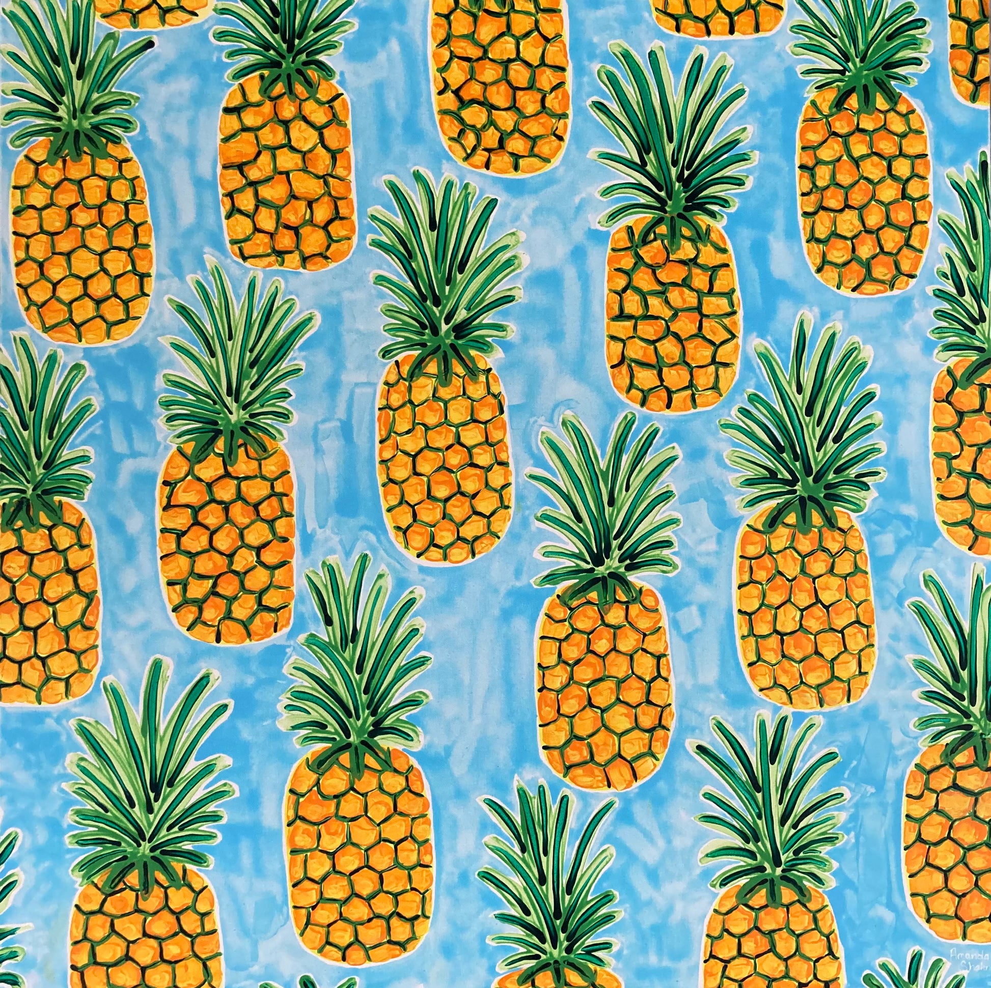 Full photo of the original pineapple painting